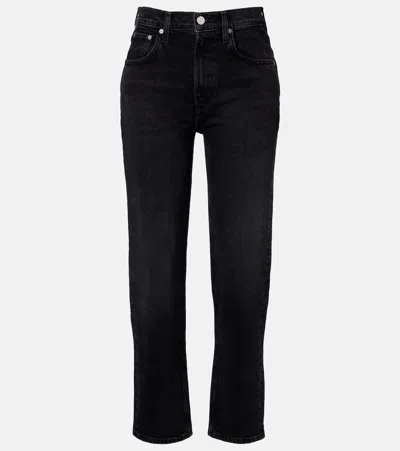 Citizen Of Humanity Delfina Straight Jeans In Black