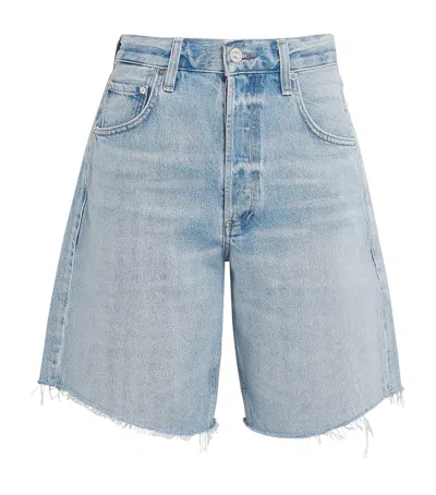 Citizen Of Humanity Denim Ayla Shorts In Blue