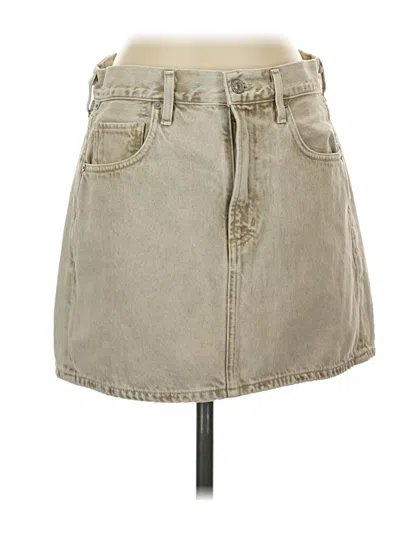 Pre-owned Citizen Of Humanity Denim Skirt In Tan