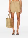 Citizen Of Humanity Drawstring Linen Shorts In Neutral