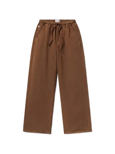 Citizen Of Humanity Drawstring Wide-leg Trousers In Brown