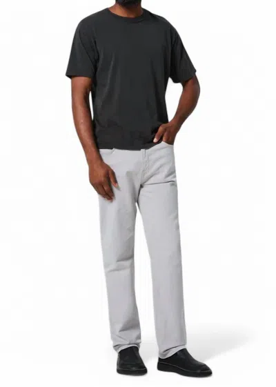 Citizen Of Humanity Elijah Relaxed Stretch Linen Straight Pants In Hematite In Blue