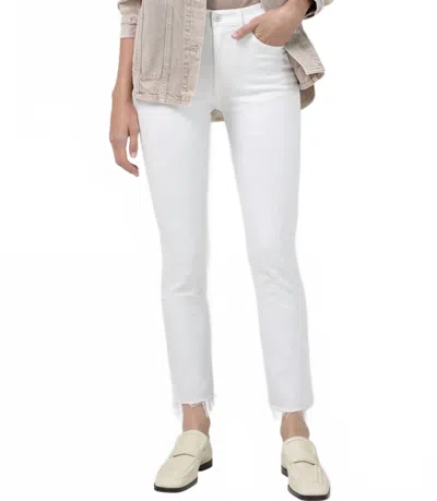 Citizen Of Humanity Ella Mid Rise Slim Crop Jeans In Moonglow In White