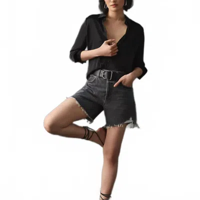 Citizen Of Humanity Elle Short In Neutron In Black