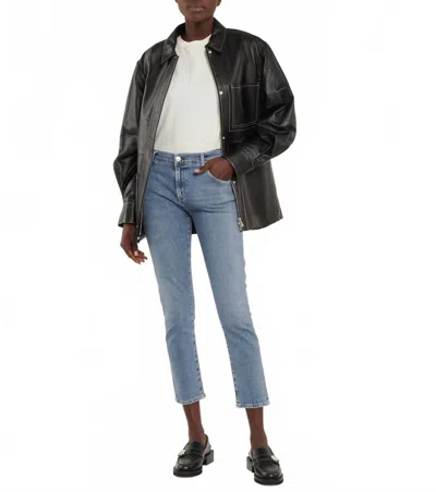 Citizen Of Humanity Elsa Mid Rise Slim Fit Crop Jeans In Grey In Gray