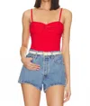 Citizen Of Humanity Emi Twist Tank Top In Coral Balm In Red