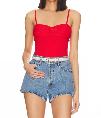 CITIZEN OF HUMANITY EMI TWIST TANK TOP IN CORAL BALM
