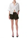 Citizen Of Humanity Este Drawstring Short In Dark Olive In White