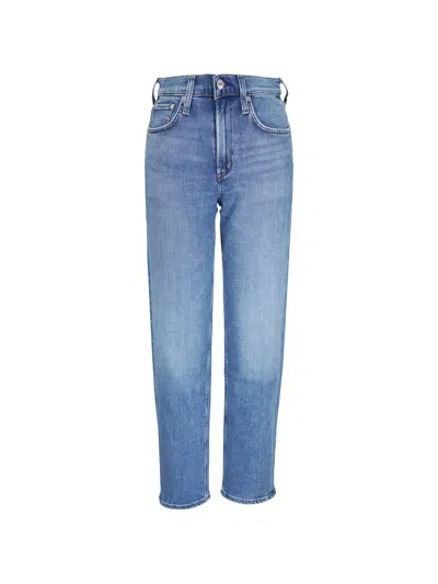 Citizen Of Humanity Faded Straight-leg Jeans In Blue