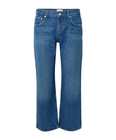 Citizen Of Humanity Faye Cropped Mid-rise Straight-leg Jeans In Blue