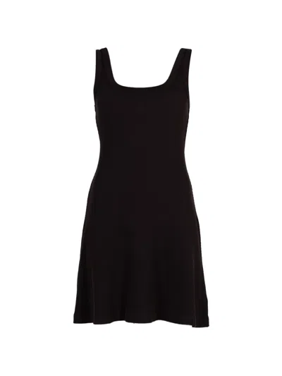Citizen Of Humanity Faye Ribbed-knit Mini Dress In Black