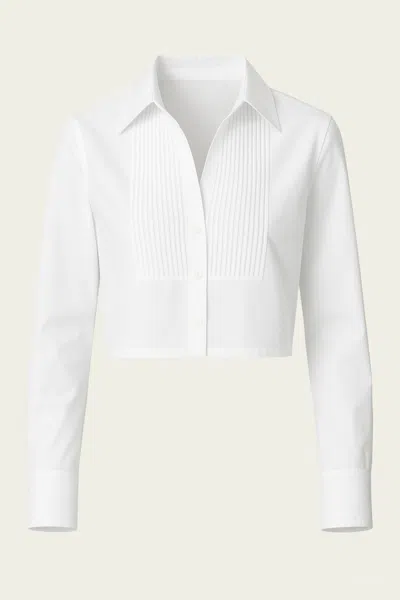 CITIZEN OF HUMANITY FINO BOXY CROPPED TUXEDO IN WHITE