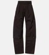 Citizen Of Humanity Citizens Of Humanity Flight Barrel-leg Twill Cargo Trousers In Black
