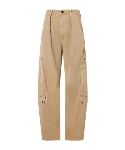 Citizen Of Humanity Flight Mid-rise Straight-leg Cotton-blend Twill Cargo Pants In Brown