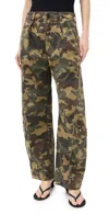 Citizen Of Humanity Flight Printed Mid-rise Straight-leg Cotton-blend Twill Cargo Pants In Multi