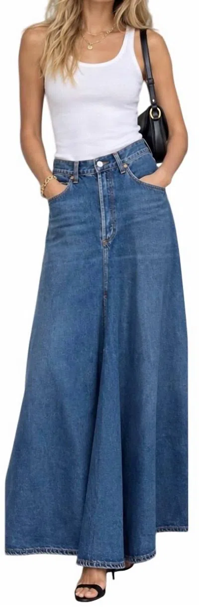 Citizen Of Humanity Fluid Maxi Skirt In Beacon In Multi