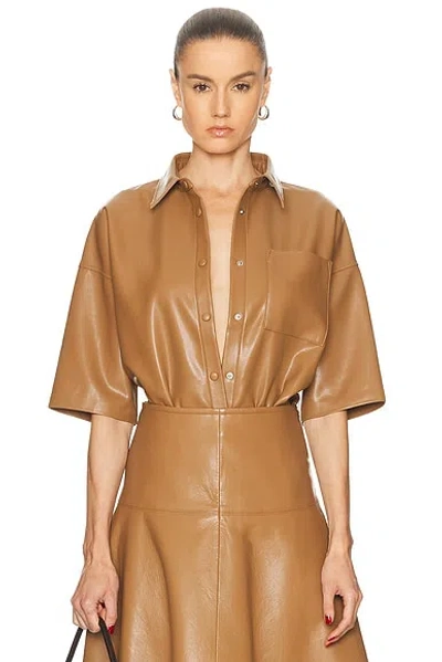 Citizen Of Humanity Frances Cropped Cape Button Up In Brown