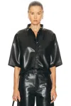 Citizen Of Humanity Frances Cropped Cape Button Up In Black