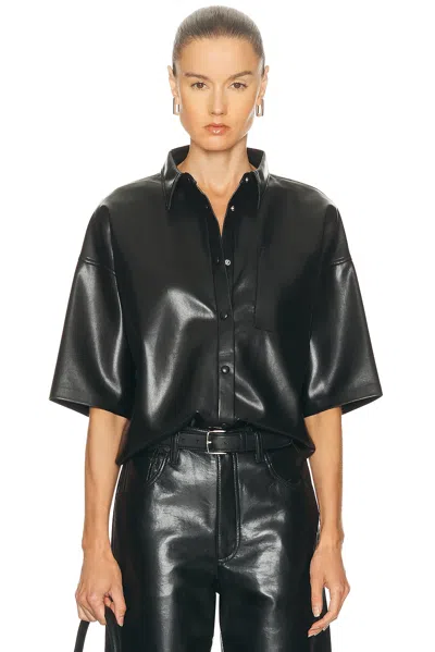 CITIZEN OF HUMANITY FRANCES CROPPED CAPE BUTTON UP