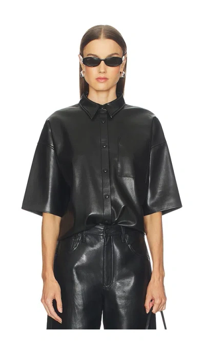 Citizen Of Humanity Frances Cropped Cape Button Up In Black