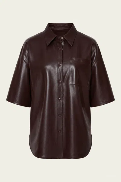 Citizen Of Humanity Frances Cropped Cape Button Up In Burgundy
