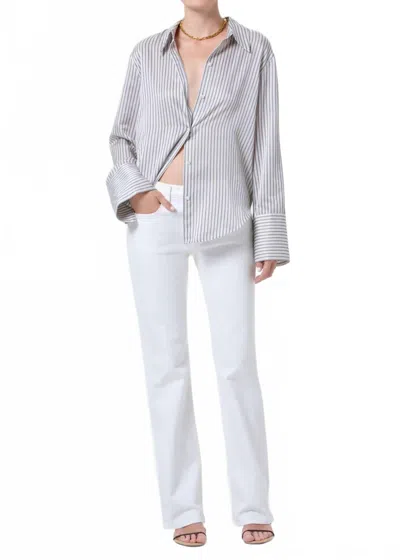 Citizen Of Humanity Genova Low Rise Bootcut Jeans In Pastoral In White