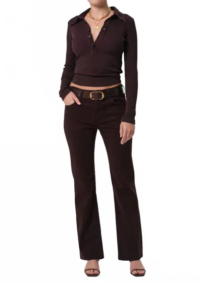 Citizen Of Humanity Genova Low Rise Bootcut Pant In Barrister In Brown