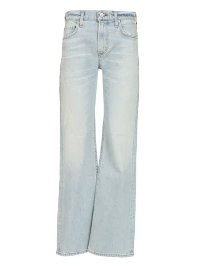 Citizen Of Humanity Genova Low Slung Boot In Villa Jeans Light Blue