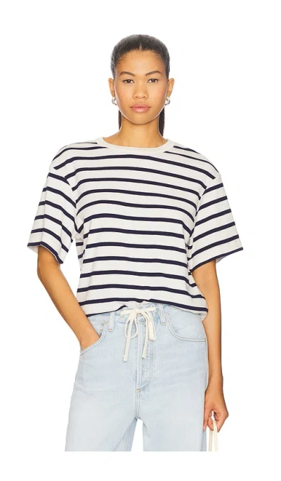 Citizen Of Humanity Citizens Of Humanity Goldie Stripe Relaxed Fit T-shirt In Azure Stripe