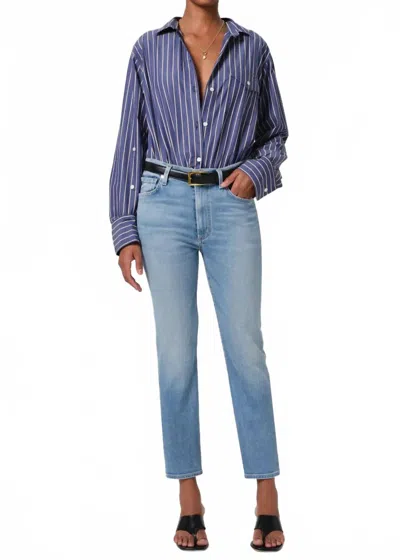 Citizen Of Humanity High Rise Straight Leg Jean In Tahiti In Multi