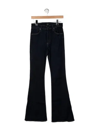 Pre-owned Citizen Of Humanity High-rise Flared Jeans In Black