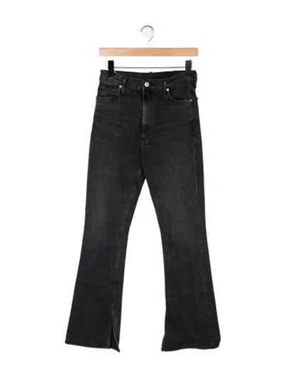 Pre-owned Citizen Of Humanity High-rise Flared Jeans In Black
