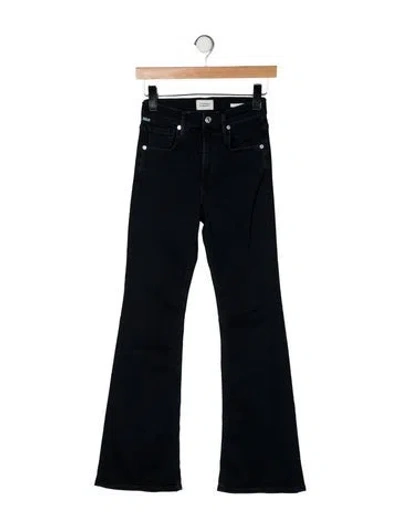 Pre-owned Citizen Of Humanity High-rise Flared Jeans In Black