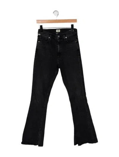 Pre-owned Citizen Of Humanity High-rise Flared Jeans In Black