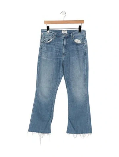 Pre-owned Citizen Of Humanity High-rise Flared Jeans In Blue
