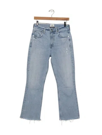 Pre-owned Citizen Of Humanity High-rise Flared Jeans In Blue