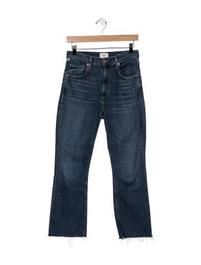 Pre-owned Citizen Of Humanity High-rise Flared Jeans In Blue