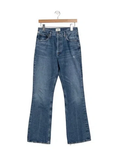 Pre-owned Citizen Of Humanity High-rise Flared Jeans In Blue