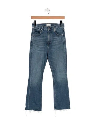 Pre-owned Citizen Of Humanity High-rise Flared Jeans In Blue