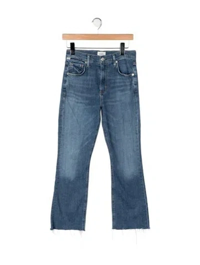 Pre-owned Citizen Of Humanity High-rise Flared Jeans In Blue
