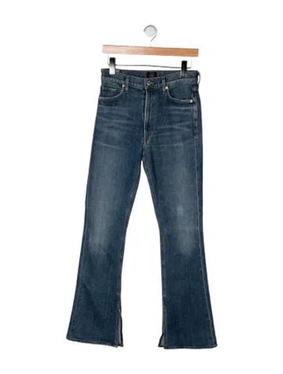 Pre-owned Citizen Of Humanity High-rise Flared Jeans In Blue