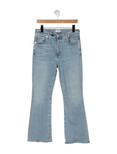 Pre-owned Citizen Of Humanity High-rise Flared Jeans In Blue