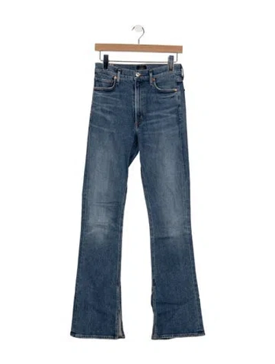 Pre-owned Citizen Of Humanity High-rise Flared Jeans In Blue