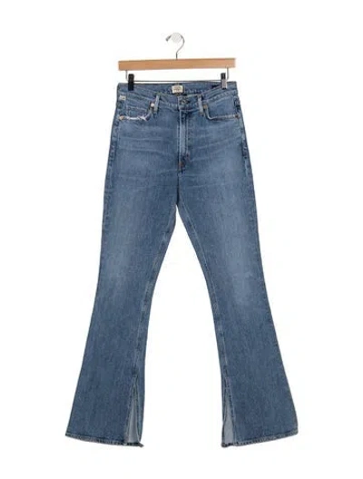 Pre-owned Citizen Of Humanity High-rise Flared Jeans In Blue