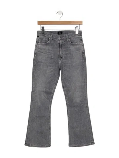 Pre-owned Citizen Of Humanity High-rise Flared Jeans In Gray