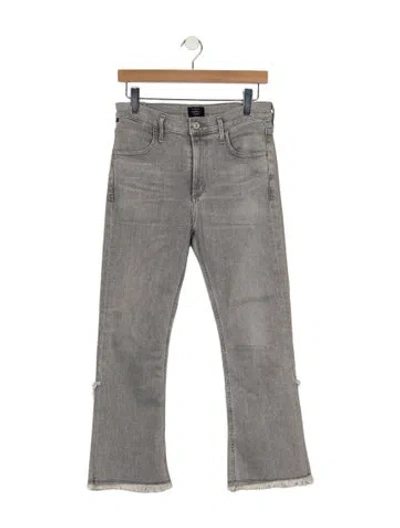 Pre-owned Citizen Of Humanity High-rise Flared Jeans In Gray