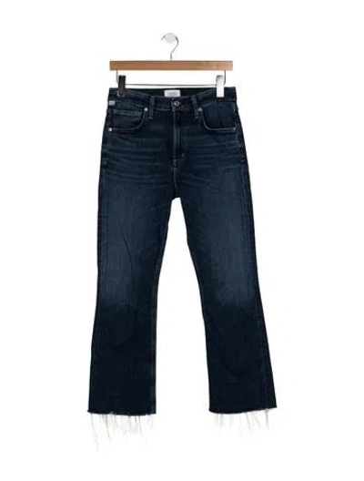 Pre-owned Citizen Of Humanity High-rise Flared Jeans In Grey