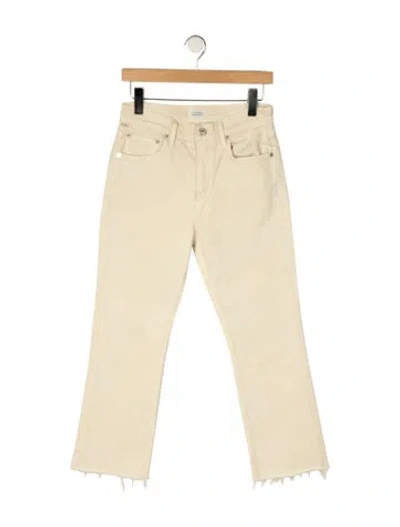 Pre-owned Citizen Of Humanity High-rise Flared Jeans In Neutral