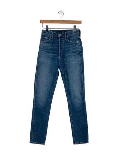 Pre-owned Citizen Of Humanity High-rise Skinny Leg Jeans In Blue
