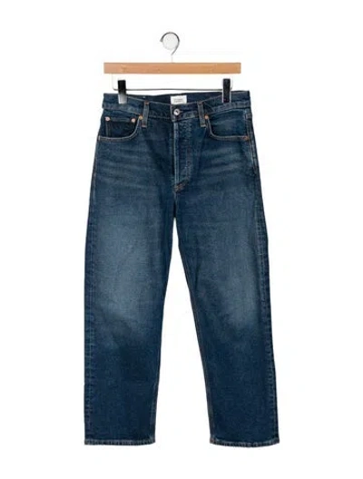 Pre-owned Citizen Of Humanity High-rise Straight Leg Jeans In Blue